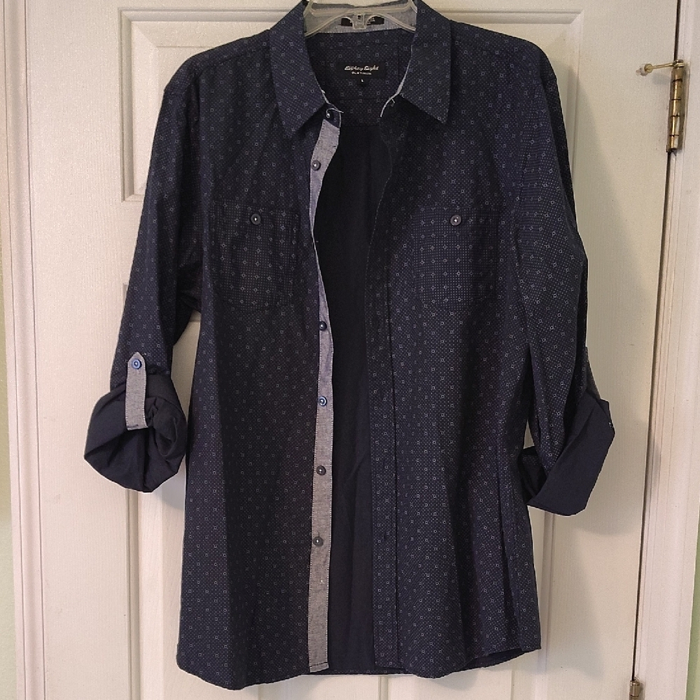 Eddie Bauer Navy Button-Up Shirt